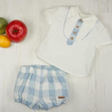 Conjunto Blusa y Pantalón corto colección Pedralbes YOEDU