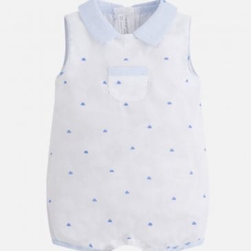 Pelele corto bebe jacquard. Mayoral (NewBorn) (Ref. 1646)