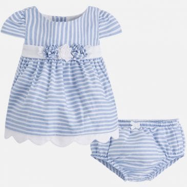 Vestido con braguitas bebe rayas. Mayoral (NewBorn) (Ref. 1804)