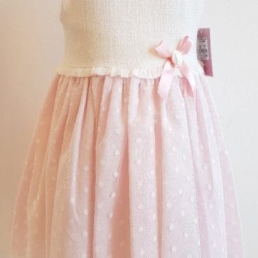Vestido con tul de plumeti lunares. Colección Alhambra YOEDU