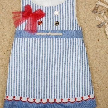 Vestido en rayas colección Marivent YOEDU
