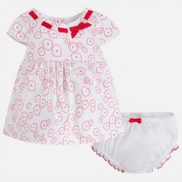 Vestido estampado en flores con braguita. Mayoral-New Born (Ref. 1834)