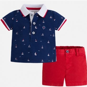 Conjunto polo y pantalon corto. Mayoral-New Born (Ref. 1228)