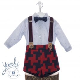Camisa y pantalón corto con tirantes, Colección Dickens. YOEDU