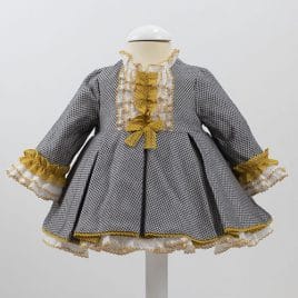 Vestido Pata Gallina talle alto. Colección Gris Loan Bor (Ref. 1824452)