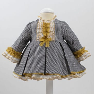 Vestido Pata Gallina talle alto. Colección Gris Loan Bor (Ref. 1824452)