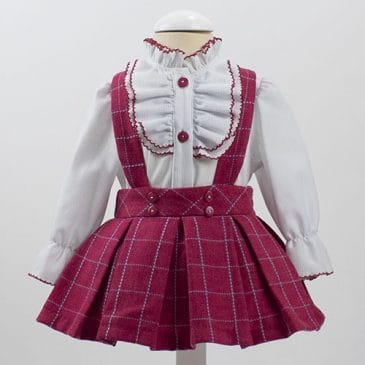 Peto Falda Cuadros y Blusa. Colección Cereza Loan Bor (Ref. 1824965)