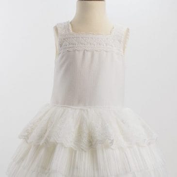 Vestido Falda Plisada y Encaje de Manga a la Sisa. Loan Bor (Ref.1918418)