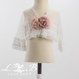 Chaqueta Ceremonia Calada, Manga Francesa y Encaje. Loan Bor (Ref.1918618)
