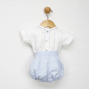Conjunto Camisa Lino y Bombacho en Plumeti. Confecciones Popys (Ref. 20679)