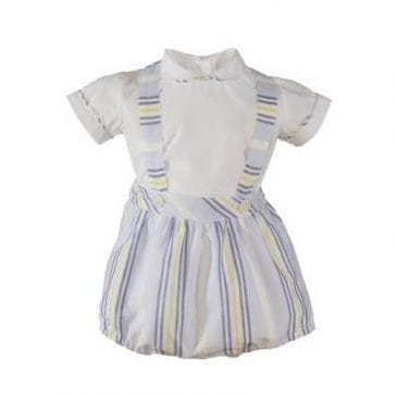 Conjunto Peto Mil Rayas con Blusa Manga Corta. Miranda (Ref. 27/0062/23)