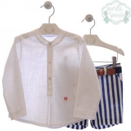 Conjunto Camisa, Bermuda Corta y Cinturón . Familia Monet. Marta y Paula