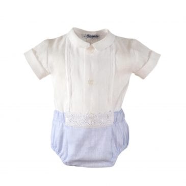 Conjunto de Lino Camisa Manga Corta y Ranita. Miranda (Ref. 27/0046/23)