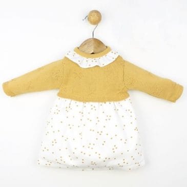 Vestido Punto Dralon y Tela Estampada. Confecciones Popys
