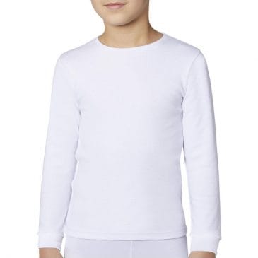 Camiseta Basica Interor Felpado 100% Algodon Color Blanco. Ysabel Mora (Ref. 18301)