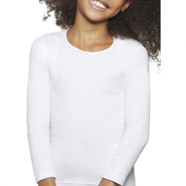 Camiseta Basica Interior Felpado 100% Algodon Color Blanco. Ysabel Mora (Ref. 18303)