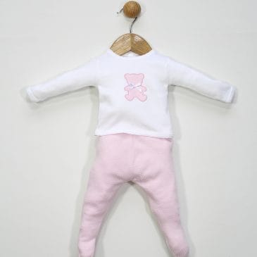 Conjunto Primera Puesta Chambrita y Polaina. Confecciones Popys (Ref. 25232)