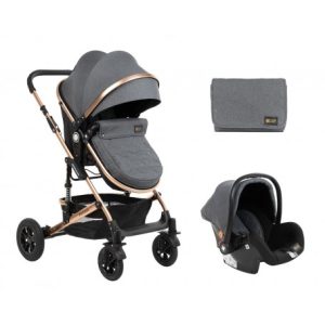 Cochecito de paseo 3 en 1 Amaia Gris Oscuro. Kikaboo
