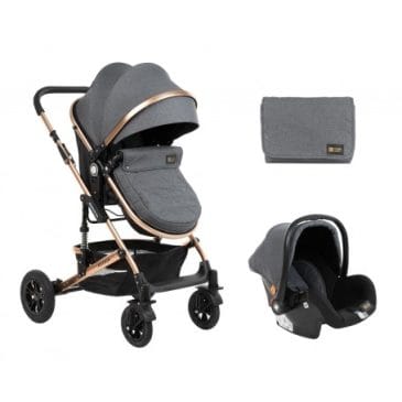 Cochecito de paseo 3 en 1 Amaia Gris Oscuro. Kikaboo