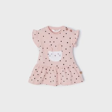 Vestido de Lunares Punto de Algodon  ECOFRIENDS. Mayoral (Ref. 1852)