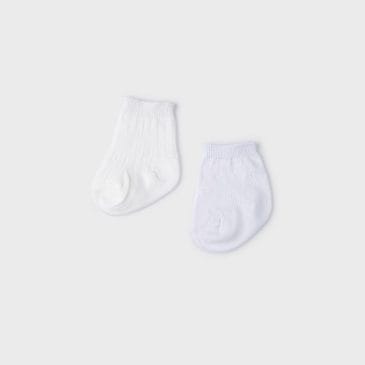 Pack de 2 Pares de Calcetines Hilo Tono Crudo. Mayoral New Born. Ref (9474)