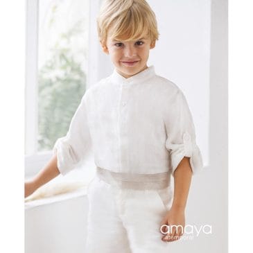 Conjunto Niño Arras Crudo. Artesanía Amaya