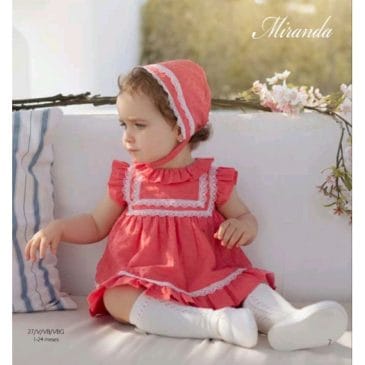 Vestido Bebe en Plumeti con Braguita. Miranda (Ref.31/0027/VB)