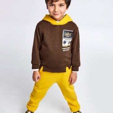 Pantalón Basico Felpado Chandals Amarillo. Mayoral