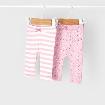 Set de 2 Leggings Rayas y Lunar Rosee. Mayoral