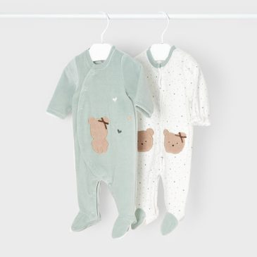 Pack de 2 Peleles Aterciopelado Verde Lago. Mayoral