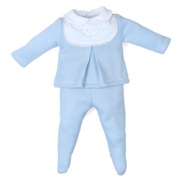Conjunto Primera Puesta 2 Piezas Celeste. Popys