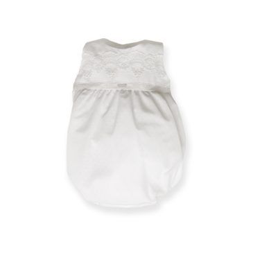 Pelele Bebe M/S Tul Plumeti Crudo Amaya