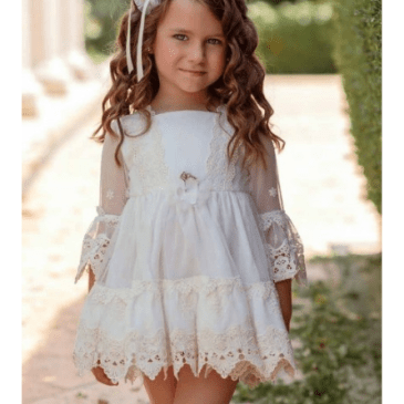 Vestido Infantil Tul Bordado. Miranda