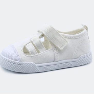 Sandalia Loneta BLANDITOS Limón Blanco