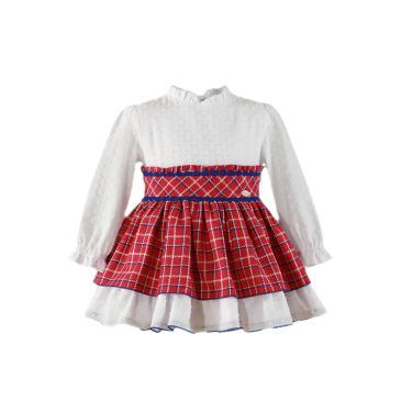 Vestido Plumeti y Falda Cuadros. Miranda