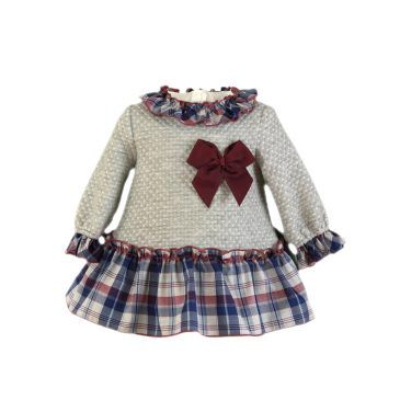 Vestido Bebe Cloque Gris. Miranda