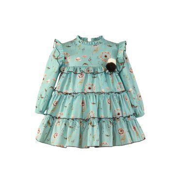 Vestido Niña Estampado Verde. Miranda