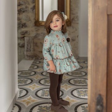 Vestido Bebe Estampado Verde. Miranda