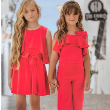 Conjunto Niña Top Pantalón Rojo Miranda