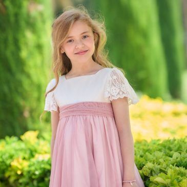 Vestido Arras Tul Bicolor Rosa La Ormiga