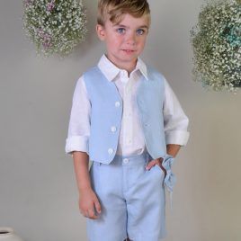 Conjunto Niño Ceremonia Lino Azul  Amaya