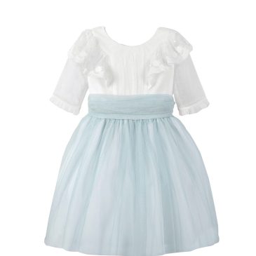 Vestido Arras Niña M. Codo Azul. Amaya