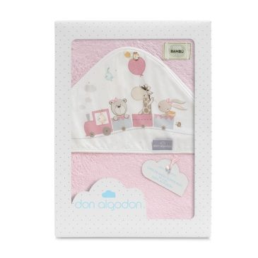 Capa de Baño Bambu Jirafa Rosa. Don Algodon