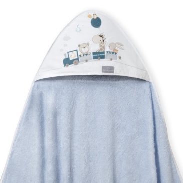 Capa de Baño Bambu Jirafa Azul
