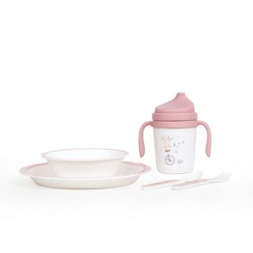 Vajilla 5 pzas.Music Rosa. Interbaby