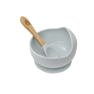 Cuenco con Ventosa con Cuchara Azul. Interbaby
