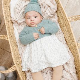 Vestido Punto-Tela Pinos Verde Popys