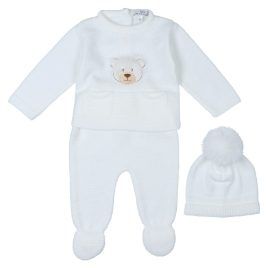 Conjunto Bebe Punto Oso Azul Popys