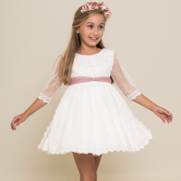 Vestido Arras Pajarita Volante Ormiga