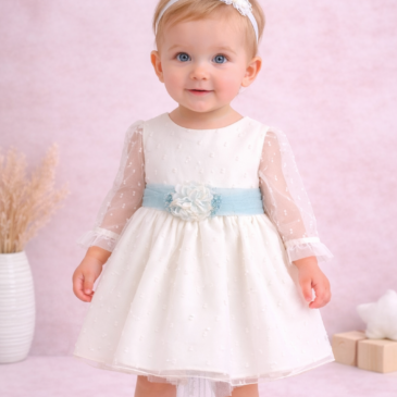 Vestido Ceremonia Bebe Fajin Hielo